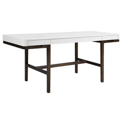 Picture of Theot Desk MDF White/Black Iniko