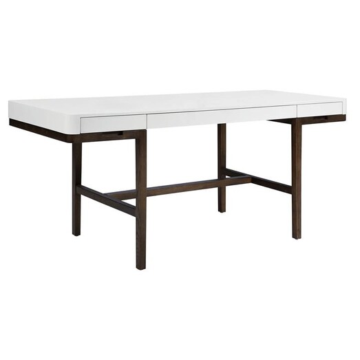 Picture of Theot Desk MDF White/Black Iniko