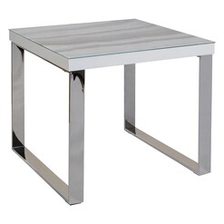 Picture of Thermin Marble Side Table White Bay Road Designs