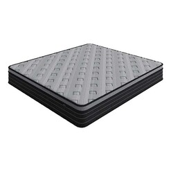 Picture of Thick Firm Pillow Top Pocket Spring Mattress Fabric Grey/Black Regal Royal Design