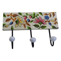 Picture of Thorley Floral Triple Wall Hook by Status Collections