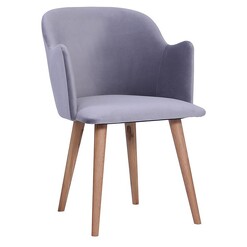 Picture of Thoura Dining Chair, Oak Legs Fabric Grey Iniko