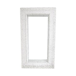 Picture of Thread Mirror, Rectangle Fabric White Mes Homewares