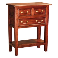 Picture of Tiga 3 Drawer Console Table Mahogany Mahagony Kayu Estate