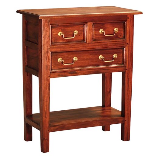 Picture of Tiga 3 Drawer Console Table Mahogany Mahagony Kayu Estate