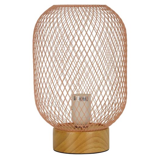 Picture of Tilda Mesh Table Lamp in Pink by Oriel Lighting