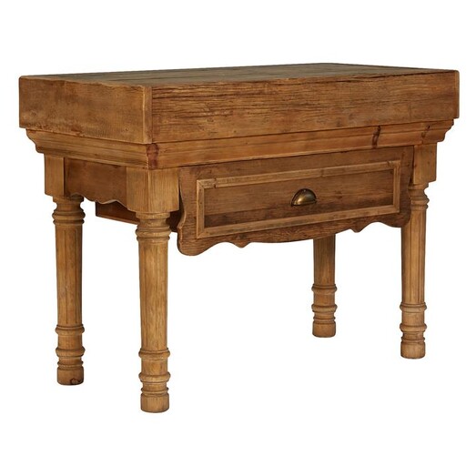 Picture of Timber Butcher's Block Table Pine Teak Alliance Furniture