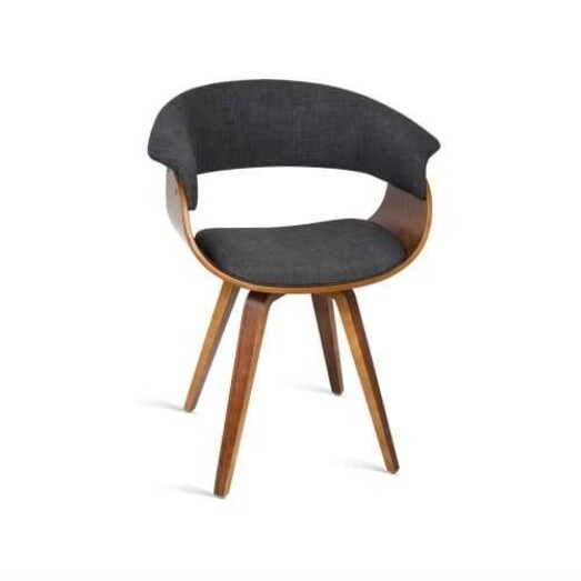 Picture of Timber Wood and Fabric Dining Chair - Charcoal