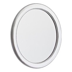 Picture of Tin 45cm Oval Mirror Polyresin Silver Mes Homewares