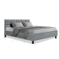 Picture of Tino Bed Frame Fabric - Grey Queen