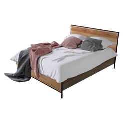 Picture of Tiona Queen Bed Metal Oak Rothbury Home