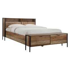 Picture of Tiona Queen Storage Bed Metal Oak Rothbury Home