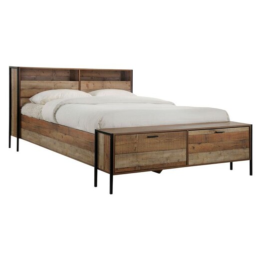 Picture of Tiona Queen Storage Bed Metal Oak Rothbury Home
