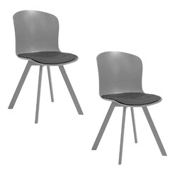 Picture of Tircher 1 Dining Chair (Set of 2) Plastic Grey Living by Design