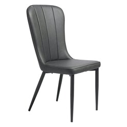 Picture of Tisdale Faux Leather Dining Chair Dark Grey Iniko