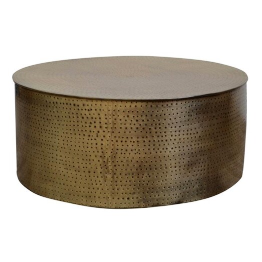 Picture of Titan Golden Hammered Metal Round Coffee Table