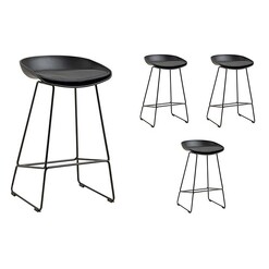Picture of Tobi Set of 4 Kitchen Stools in Black by casabona