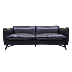 Picture of Tomares 3 Seater Sofa Leather Belon Black Searles Homewares