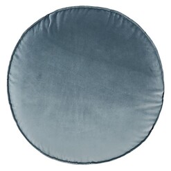Picture of Toro Round Velvet Cushion in Blue by Linen House