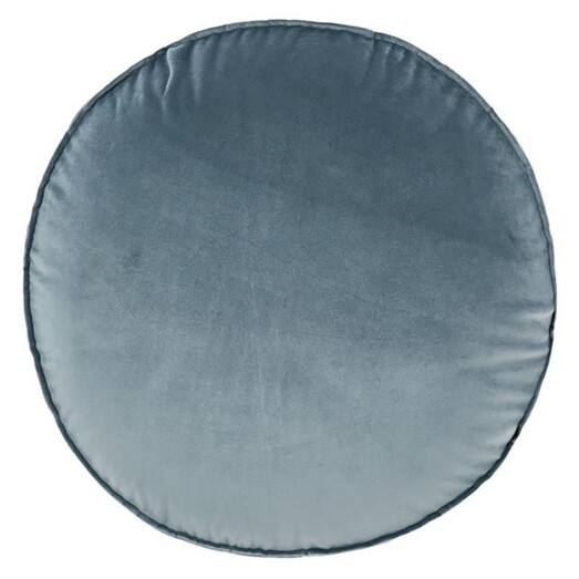 Picture of Toro Round Velvet Cushion in Blue by Linen House Picture of Toro Round Velvet Cushion in Blue by Linen House