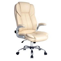 Picture of Touli Office Chair Faux Leather Beige Resort Living