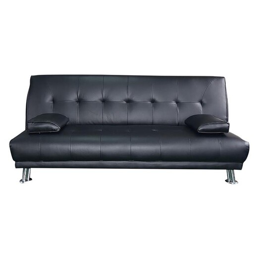 Picture of Tove 3-Seater Faux Leather Sofa Bed Light Grey Unique Home