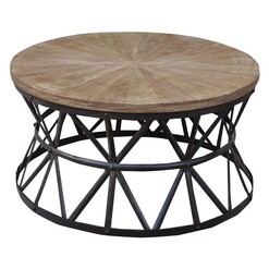 Picture of Tower Coffee Table Wood Black/Natural Phil Bee Interiors