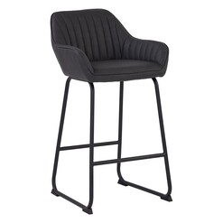 Picture of Traci Faux Leather Bar Stool Black Iniko