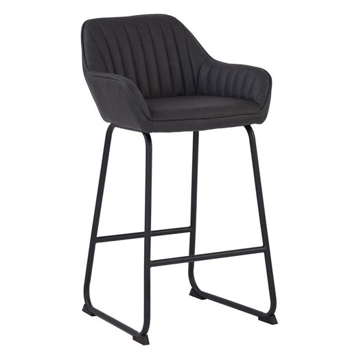 Picture of Traci Faux Leather Bar Stool Black Iniko