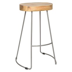 Picture of Tractor Bar Stool, Grey Wood Dover Mason