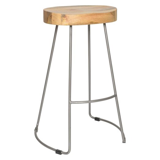 Picture of Tractor Bar Stool, Grey Wood Dover Mason