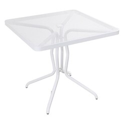 Picture of Trevi Mesh Outdoor Dining Table Metal White SLH