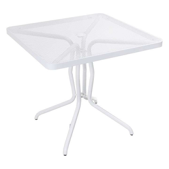 Picture of Trevi Mesh Outdoor Dining Table Metal White SLH