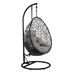 Picture of Trevor Outdoor Egg Chair in Black/Grey by Dover Mason