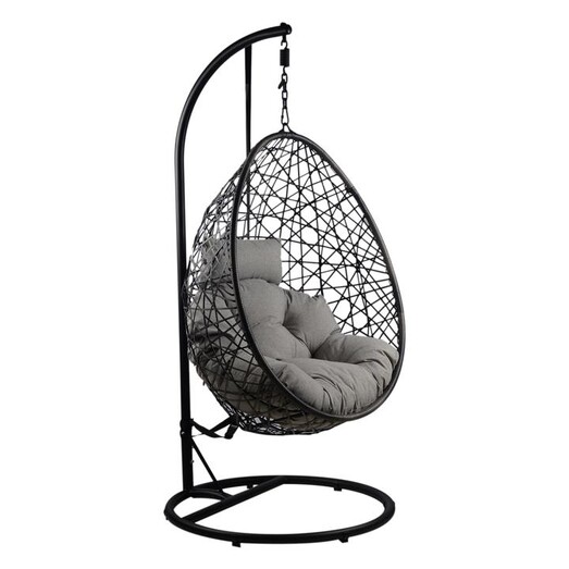 Picture of Trevor Outdoor Egg Chair in Black/Grey by Dover Mason