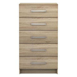 Picture of Tribecca Chest of 5 Drawers, Oak MDF Light Sonoma Oak Meubilair