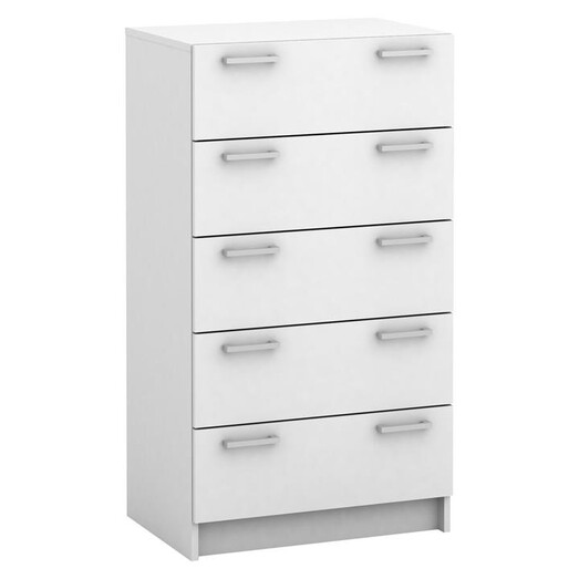 Picture of Tribecca Chest of 5 Drawers, White MDF Meubilair