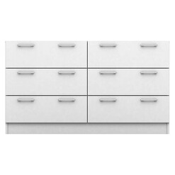 Picture of Tribecca Chest of 6 Drawers, White MDF Meubilair