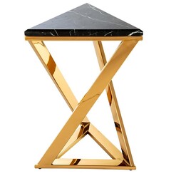 Picture of Trinity Side Table Stainless Steel Gold Huntington Lane