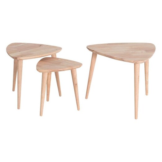 Picture of Trio Nesting Table Solid Wood Natural Natural Signature Picture of Trio Nesting Table Solid Wood Natural Natural Signature