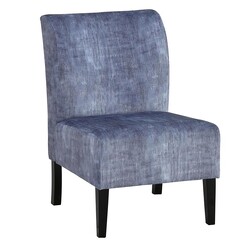 Picture of Trivoli Armless Accent Chair Blue Fabric Washed Denim Blue Jasper Home Living