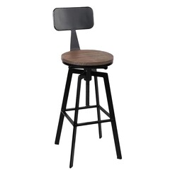 Picture of Tronella Bar Stool Metal Black/Brown Resort Living