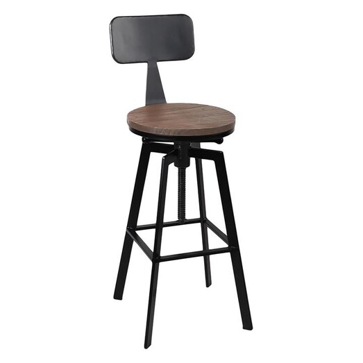 Picture of Tronella Bar Stool Metal Black/Brown Resort Living Picture of Tronella Bar Stool Metal Black/Brown Resort Living