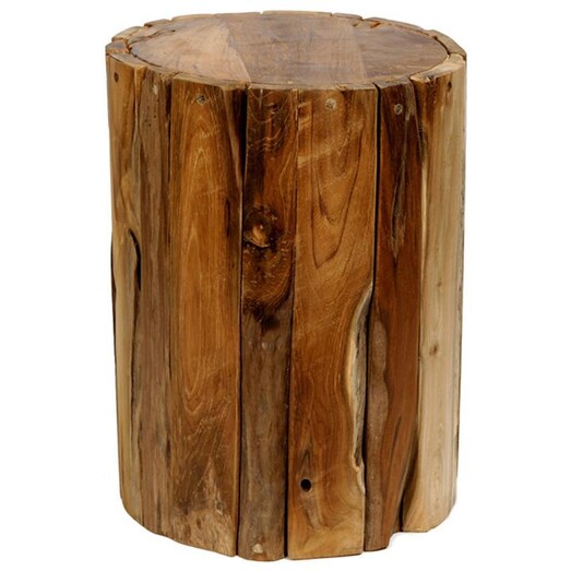 Picture of Tropica Driftwood Drum Stool Teak SLH
