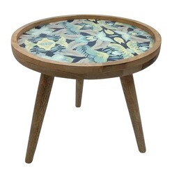 Picture of Tropical Decal Design Wooden Side Table Status Collections