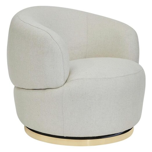 Picture of Tubby Swivel Armchair Fabric Natural CAFE Lighting & Living
