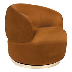 Picture of Tubby Swivel Occasional Chair Polyester Caramel CAFE Lighting & Living