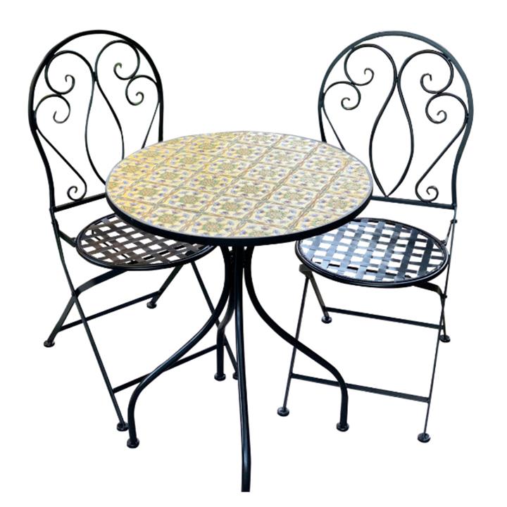 Picture of Tuscan 3-Piece Outdoor Dining Set Metal The Complete Garden