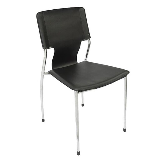 Picture of Upholstered Faux Leather Visitor Chair Black Rapidline