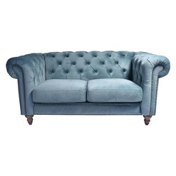 Picture of Uptown 2 Seater Velvet Chesterfield Sofa Blue Alliance Furniture